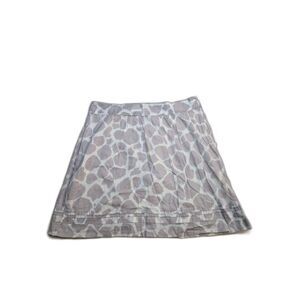 Ann Taylor LOFT White and Gray Giraffe Print Skirt Size 8P